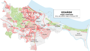 Mapa rowerowa Gdańska  ...